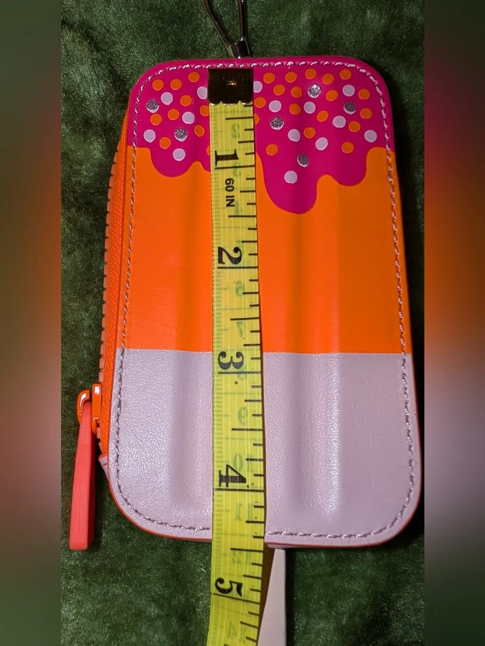 Kate Spade Ice Pop Flavor of the Month Coin Purse Orange Pink EUC